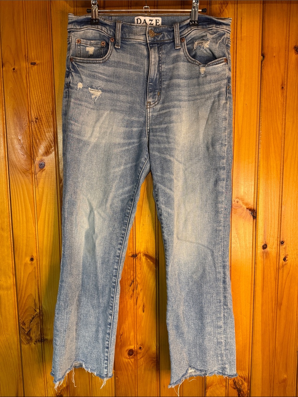 DAZE Light Blue Distressed Boyfriend Jeans